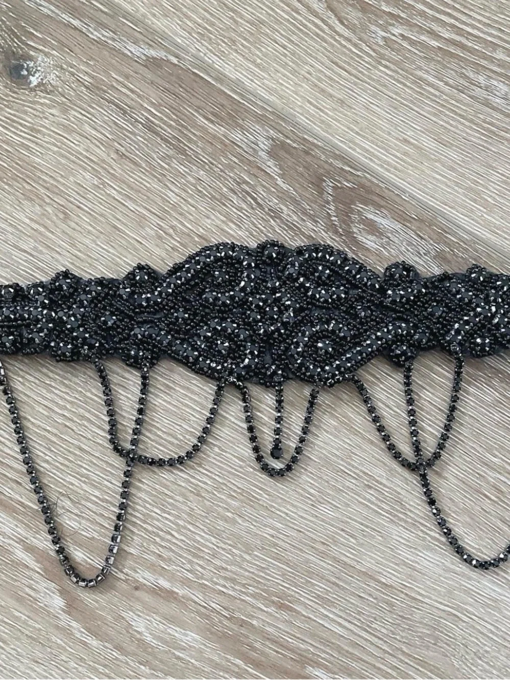 1920s Flapper Dress Headband Black Feather Gold Bridal Great Gatsby